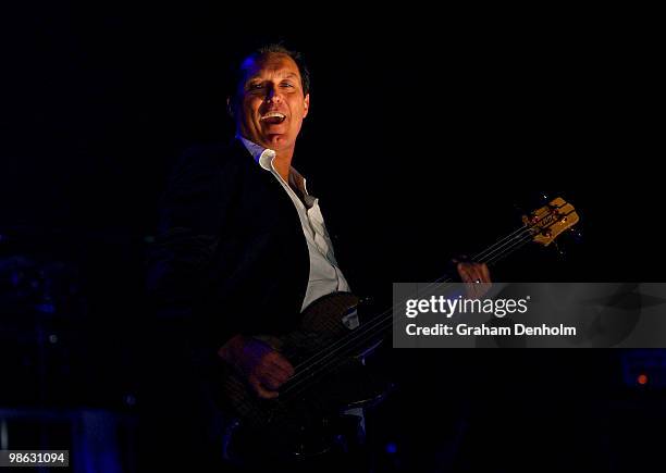 Martin Kemp of Spandau Ballet performs on stage during their concert at the Sydney Entertainment Centre on April 23, 2010 in Sydney, Australia.