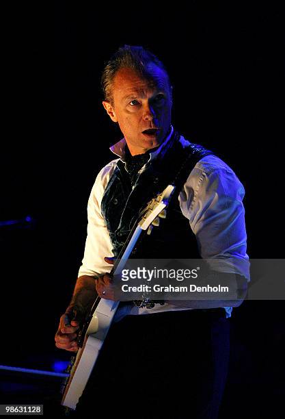 Gary Kemp of Spandau Ballet performs on stage during their concert at the Sydney Entertainment Centre on April 23, 2010 in Sydney, Australia.