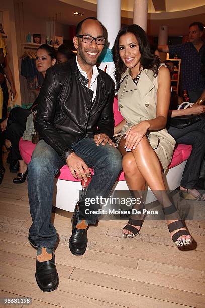 Sam Fine, Media Personality Julissa Bermudez attends the "Cuts Of Our Infirmities" book launch party at the Tracy Reese Boutique on April 22, 2010 in...