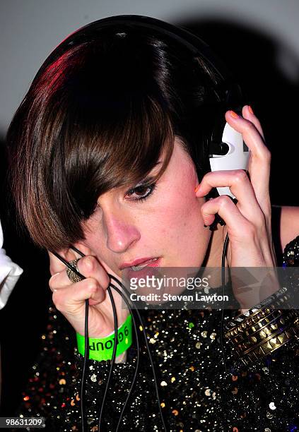 French singer Yelle performs at Down & Derby Roller-Disco inside the Rain Nightclub on April 22, 2010 in Las Vegas, Nevada.