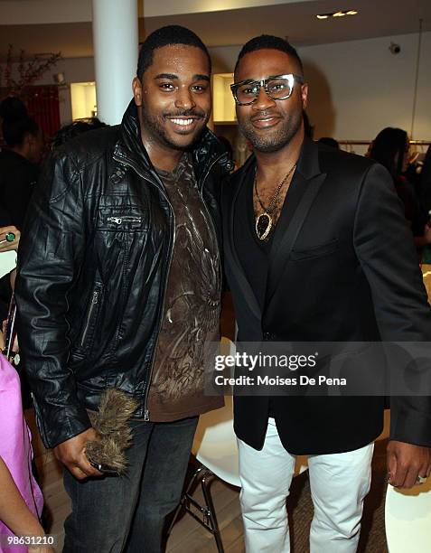 Recording Artist Asa Turner and Kieth Campbell attends the "Cuts Of Our Infirmities" book launch party at the Tracy Reese Boutique on April 22, 2010...