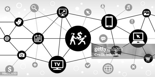 carrying money internet communication technology triangular node pattern background - dealing cards stock illustrations