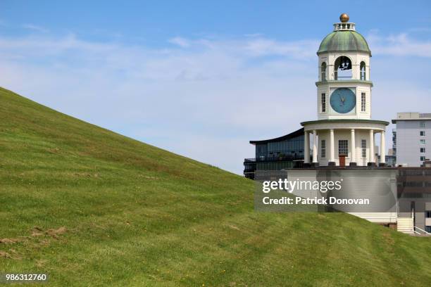 halifax town clock, nova scotia, canada - halifax nova scotia stock-fotos und bilder