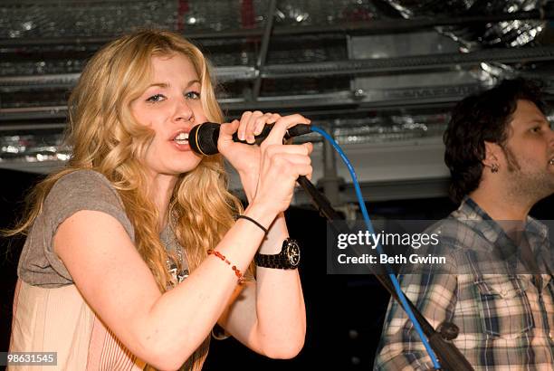 Emily West and Devin Malone attends and preforms at the Ellie's walk for Africa benefit at the Pinnacle Building on April 22, 2010 in Nashville,...