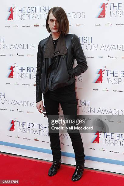 Gareth Pugh arrives for The British Inspiration Awards on April 23, 2010 in London, England.