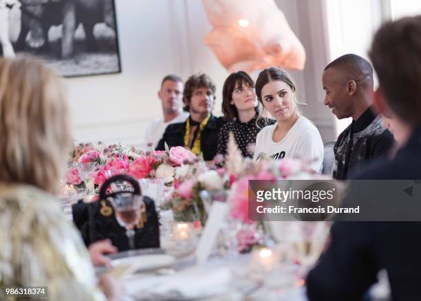 Amber Le Bon, Eric Underwood, Samantha Rollinson and Luke Day attend the Maison Christian Dior Dinner at the Maison Christian Dior Apartment at Place...