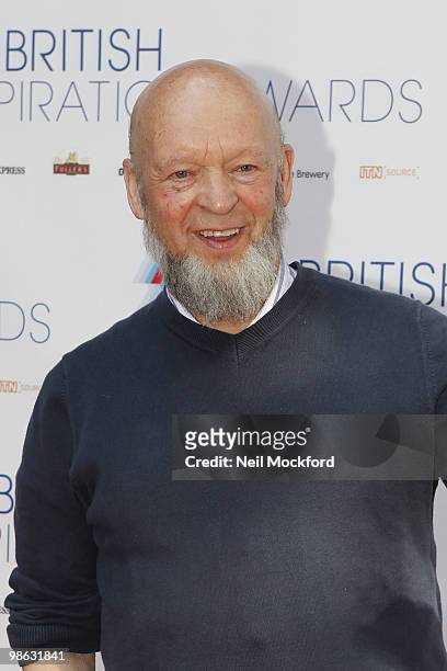 Michael Eavis arrives for The British Inspiration Awards on April 23, 2010 in London, England.
