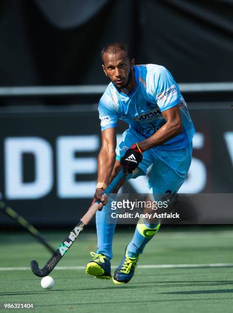 Lalit Upadhyay from India in action during the India versus Belgium Men's Rabobank Hockey Champions Trophy 2018 Match on June 28, 2018 in Breda,...