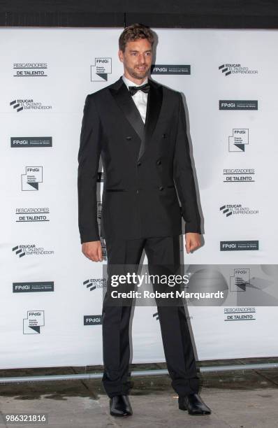 Pau Gasol poses during a photocall for the Fundacion Princesa de Girona on June 28, 2018 in Girona, Spain.