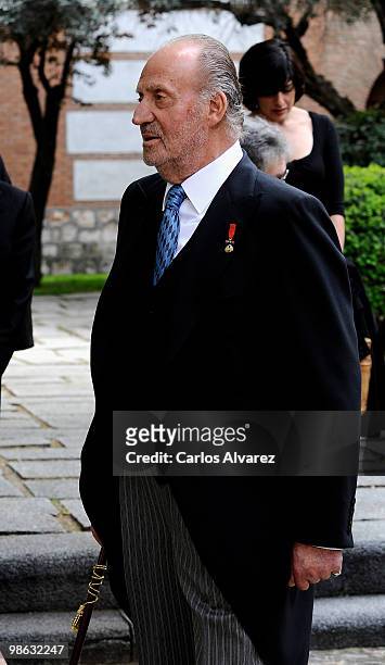 King Juan Carlos of Spain after the Cervantes Prize ceremony at Alcala de Henares University on April 23, 2010 in Madrid, Spain.