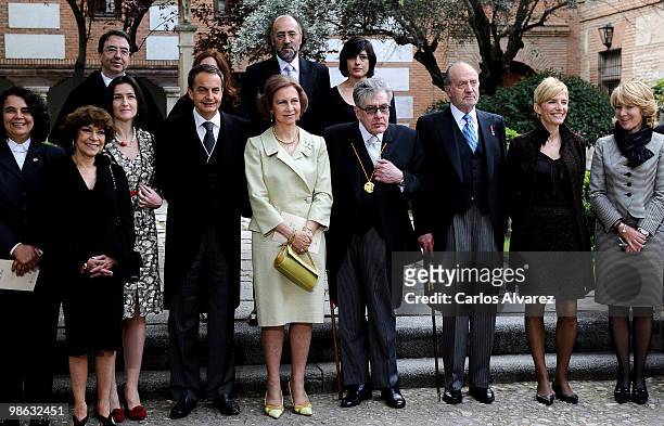 Spanish culture Minister Angeles Gonzalez Sinde , President Jose Luis Rodriguez Zapatero, Queen Sofia of Spain, Mexican writer Jose Emilio Pacheco,...