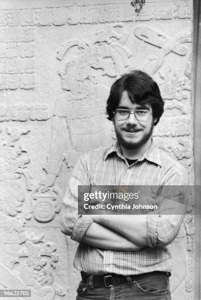 Portrait of 18-year-old MacArthur Fellowship recipient David Stuart, Washington DC, February 1984. Stuart was awarded the Fellowship for his work...