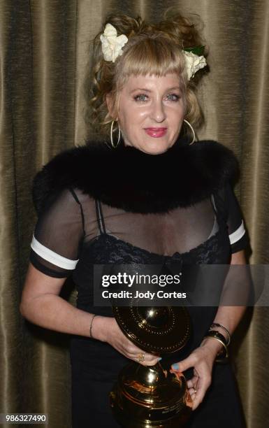 Actress Kimmy Robertson poses backstage at the Academy Of Science Fiction, Fantasy & Horror Films' 44th Annual Saturn Awards held at The Castaway on...