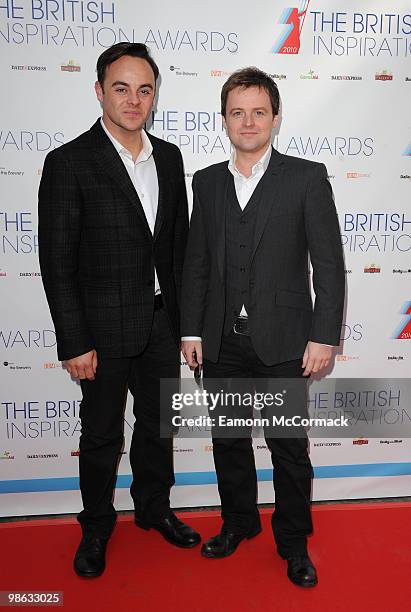 Anthony McPartlin and Declan Donnelly attend The British Inspiration awards at The Brewery on April 23, 2010 in London, England.