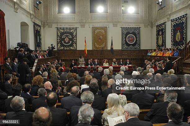 General view of the Cervantes Prize ceremony at Alcala de Henares University held to award Mexican novelist Jose Emilio Pacheco Berny with the 2009...