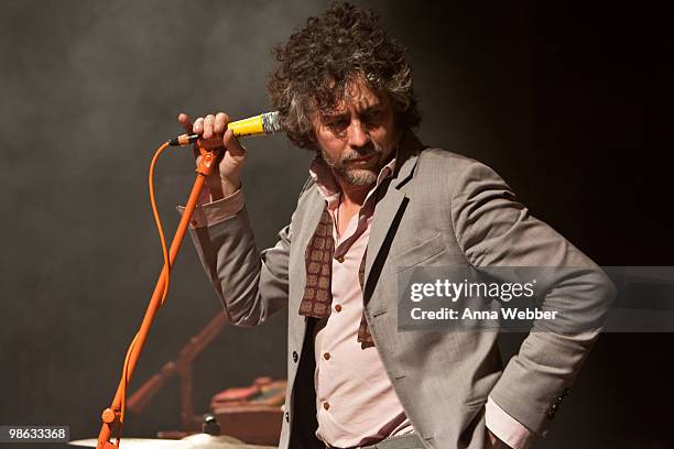 Frontman Wayne Coyne and the Flaming Lips performs at the nike theater on October 15, 2009 in Hollywood, California.