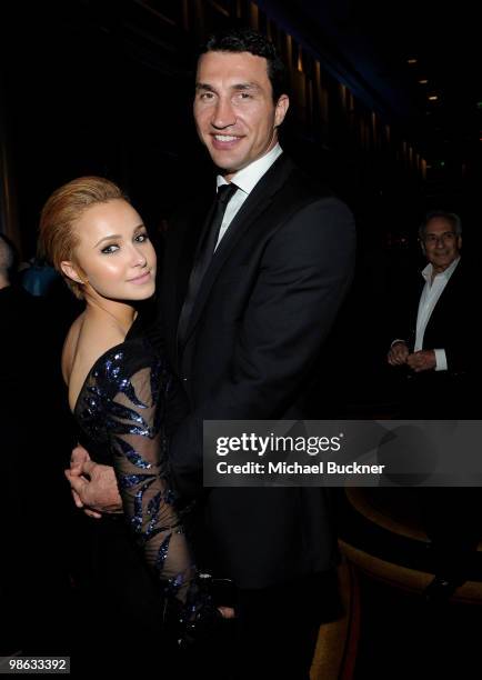 Actress Hayden Panettiere and boxer Wladimir Klitschko attends the Earth Day celebration and screening of Avatar benefitting the Partnership for Los...