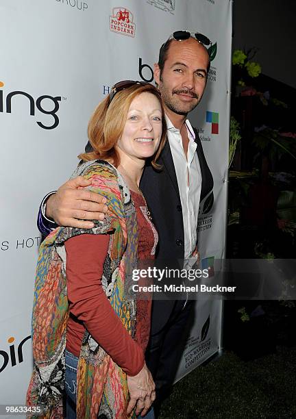 Actress Frances Fisher and actor Billy Zane attend the Earth Day celebration and screening of Avatar benefitting the Partnership for Los Angeles...