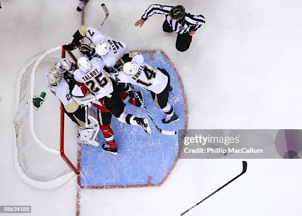 Game 4 of the Eastern Conference Quaterfinals during the 2010 Stanley Cup Finals at Scotiabank Place on April 20, 2010 in Ottawa, Canada. The...