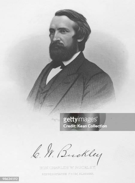 An engraved portrait of US Representative from Alabama, Charles Waldron Buckley, , circa 1870s.
