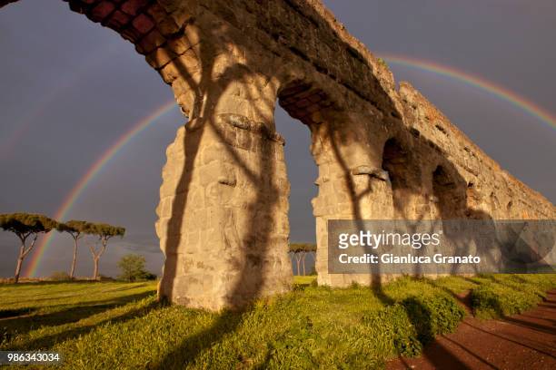 arcobaleno - appian way stock pictures, royalty-free photos & images
