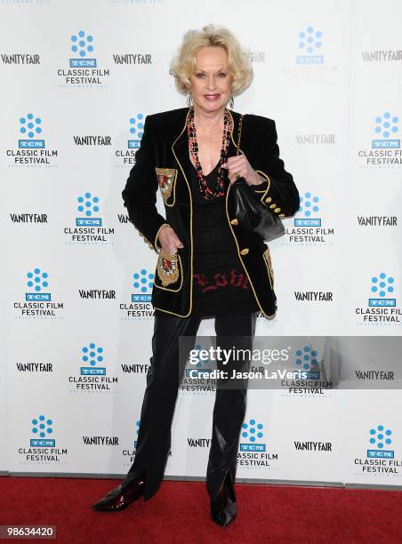 Actress Tippi Hedren attends the 2010 TCM Classic Film Festival opening night gala and premiere of "A Star is Born" at Grauman's Chinese Theatre on...