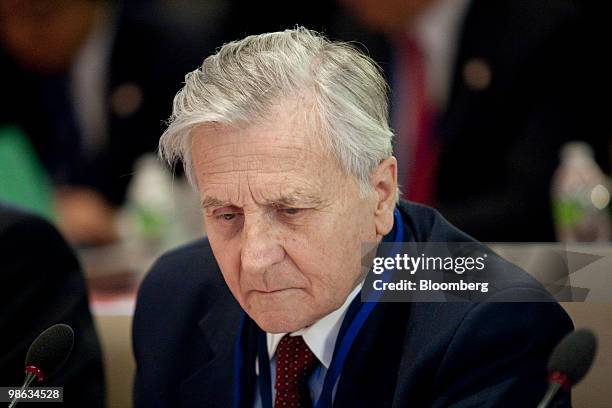 Jean-Claude Trichet, president of the European Central Bank , attends the Group of 20 Finance Ministers and Central Bank Governors' meeting in...