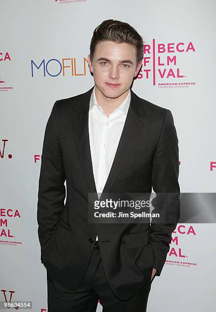 Jesse McCartney attends the premiere of "Beware The Gonzo" during the 9th annual Tribeca Film Festival at the RdV Lounge on April 22, 2010 in New...