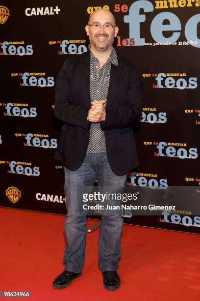 Javier Camara attends 'Que se mueran los feos' premiere at Capitol Cinema on April 22, 2010 in Madrid, Spain.