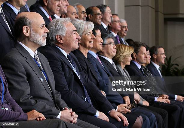 Chairman of the Federal Reserve Ben Bernanke , International Monetary Fund Managing Director Dominique Strauss-Kahn , France finance minister...