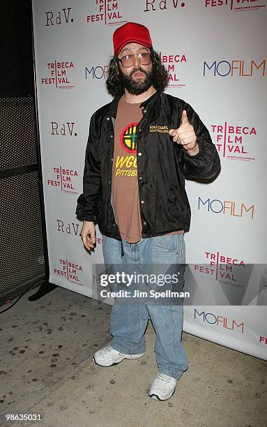 Judah Friedlander attends the premiere of "Beware The Gonzo" during the 9th annual Tribeca Film Festival at the RdV Lounge on April 22, 2010 in New...