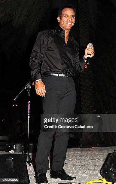 Singer Jon Secada attends the "Pink and Blue for Two" event at Raleigh Hotel on April 22, 2010 in Miami Beach, Florida.
