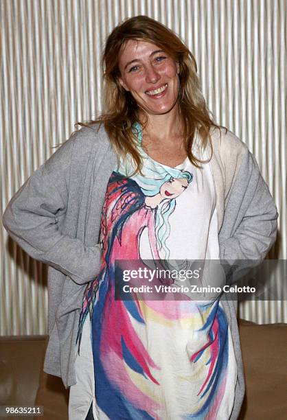 Actress Valeria Bruni Tedeschi attends 'Aspettando Cannes' Film Festival Photocall held at Terrazza Martini on April 23, 2010 in Milan, Italy.