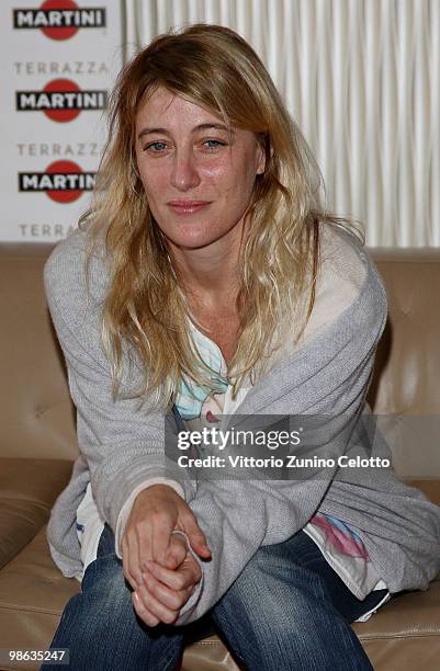 Actress Valeria Bruni Tedeschi attends 'Aspettando Cannes' Film Festival Photocall held at Terrazza Martini on April 23, 2010 in Milan, Italy.