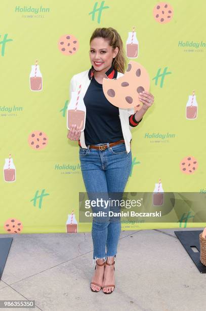 Vanessa Lachey attends Holiday Inn And Vanessa Lachey Bring Oversized Hotel Room To Millennium Park For Chocolate Milk Happy Hour With Complementary...