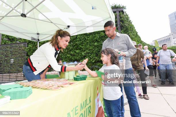 Vanessa Lachey attends Holiday Inn And Vanessa Lachey Bring Oversized Hotel Room To Millennium Park For Chocolate Milk Happy Hour With Complementary...