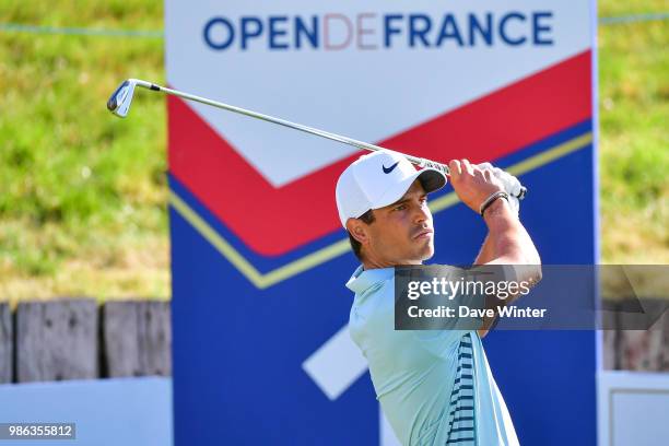 Adrien SADDIER of France during the HNA French Open on June 28, 2018 in Saint-Quentin-en-Yvelines, France.