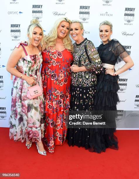 Tallia Storm, Gemma Collins, Tessa Hartman CBE and Tessie Hartmann attend the 2nd annual Jersey Style Awards in association with Bentley Motors,...