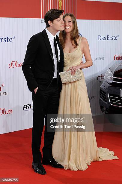Actress Alexandra Maria Lara and husband actor Sam Riley attend the 'German film award 2010' at Friedrichstadtpalast on April 23, 2010 in Berlin,...