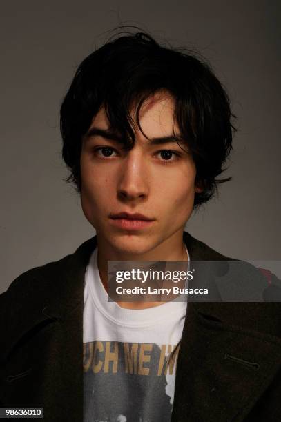 Actor Ezra Miller attends the Tribeca Film Festival 2010 portrait studio at the FilmMaker Industry Press Center on April 23, 2010 in New York, New...