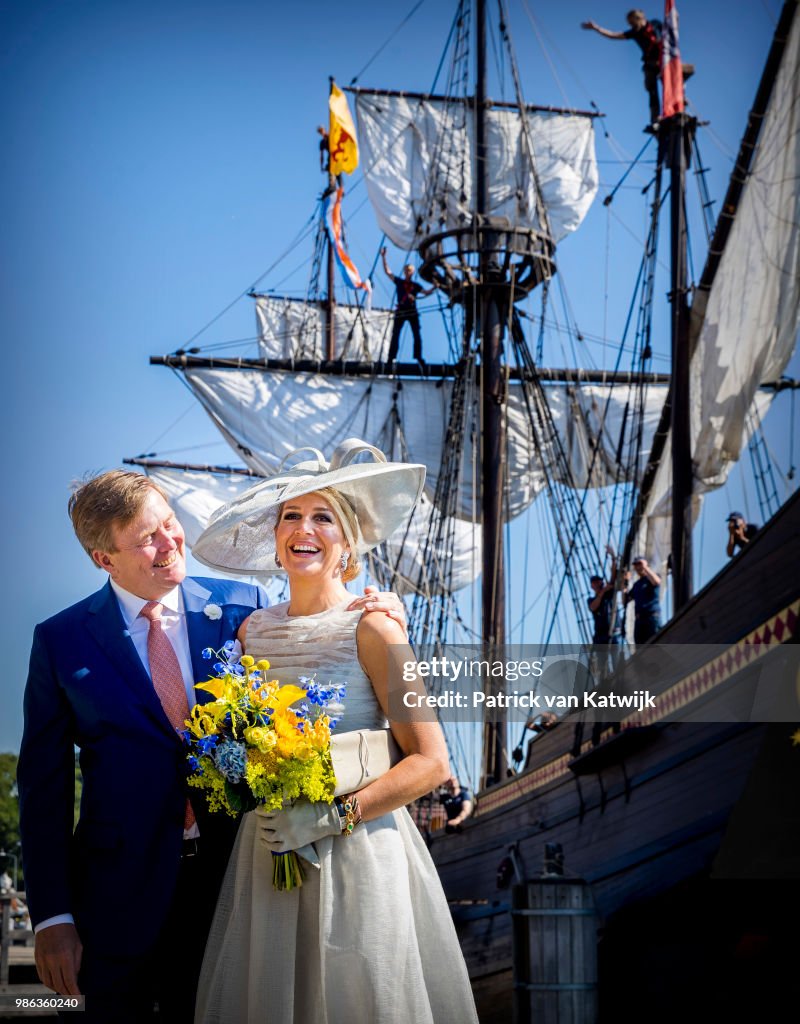 King Willem-Alexander and Queen Maxima region visit to province of Friesland