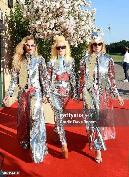 Alice Dellal, Pam Hogg and Tuuli Shipster attend the 2nd annual Jersey Style Awards in association with Bentley Motors, Chopard and Ortac Aviation to...