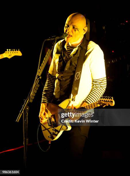 Musician Billy Corgan of The Smashing Pumpkins performs at the Troubadour on June 27, 2018 in West Hollywood, California.