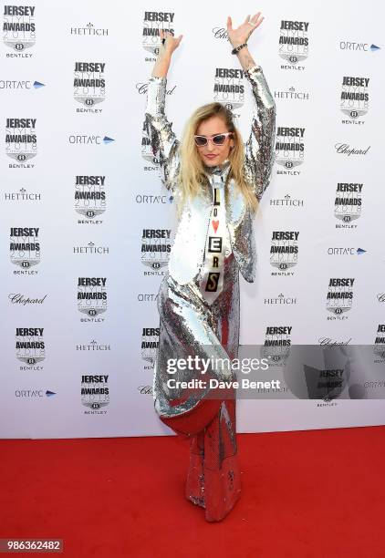 Alice Dellal attends the 2nd annual Jersey Style Awards in association with Bentley Motors, Chopard and Ortac Aviation to celebrate the best of art,...