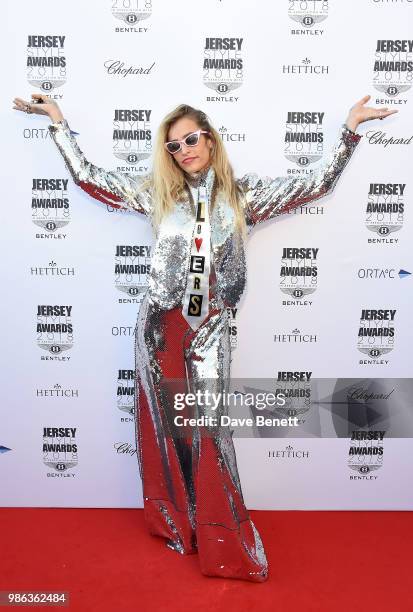 Alice Dellal attends the 2nd annual Jersey Style Awards in association with Bentley Motors, Chopard and Ortac Aviation to celebrate the best of art,...