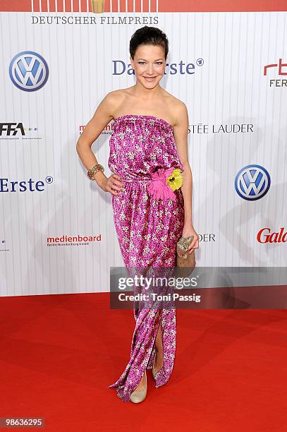 Actress Hannah Herzsprung attends the 'German film award 2010' at Friedrichstadtpalast on April 23, 2010 in Berlin, Germany.