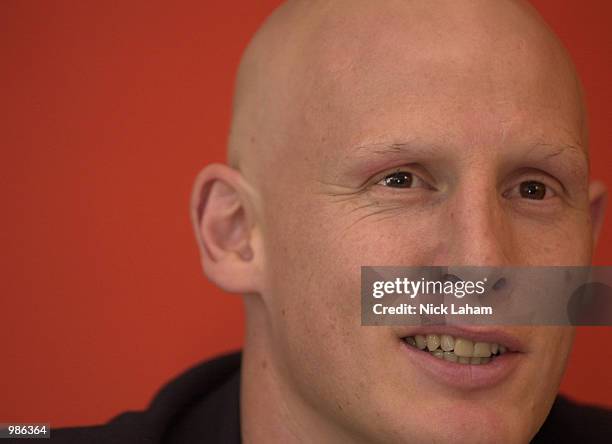 Dominic Longo captain of the Marconi Stallions during the Sydney Olympic and Marconi Stallions finals series press conference at Darling Harbour,...