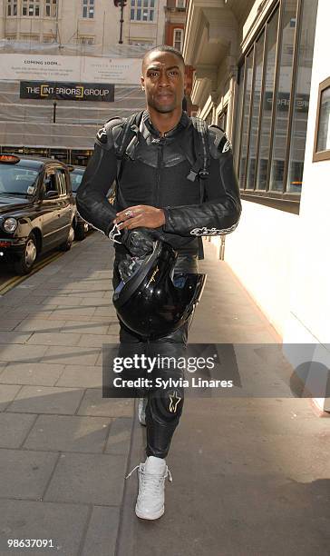 Simon Webbe is sighted on April 23, 2010 in London, England.