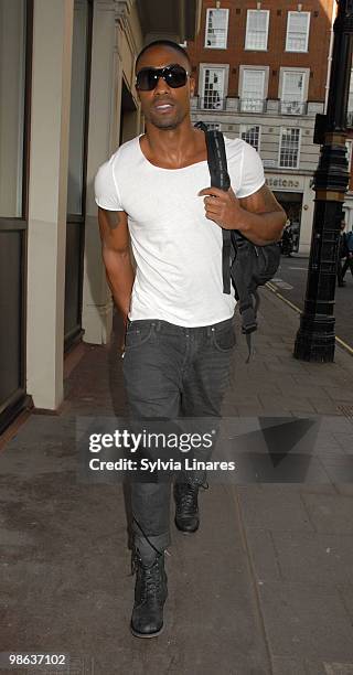 Simon Webbe is sighted on April 23, 2010 in London, England.