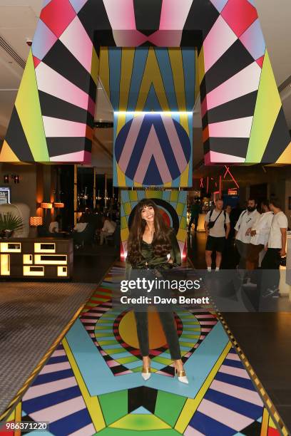 Zara Martin attends Adam Nathaniel Furman's 'Chromacolour Catwalk' for Artist Playground by Pullman on June 28, 2018 in London, England.